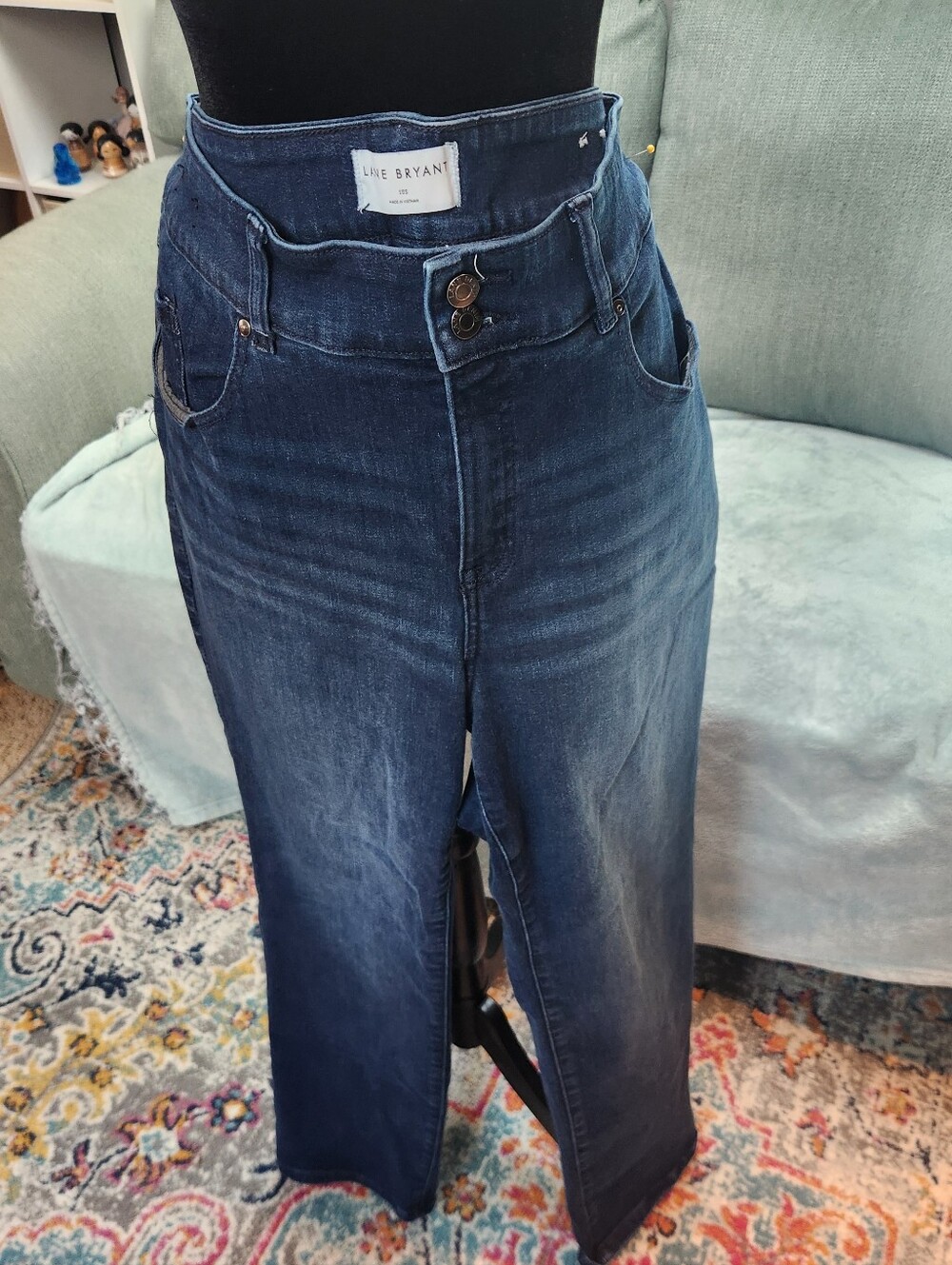 Lane Bryant High-Rise Straight Leg Leg Women’s Jeans - Dark Blue 18 Short Plus